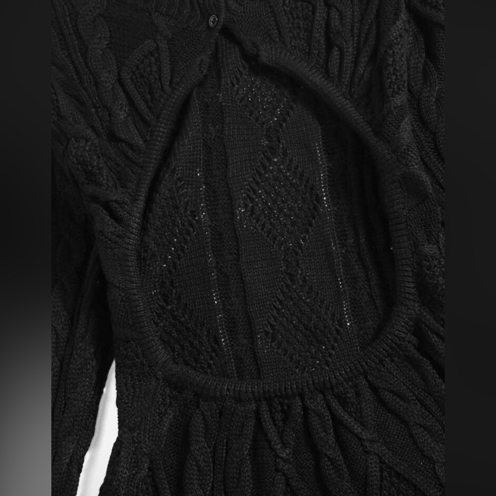 Black Sweater Dress - Picture 2 of 6